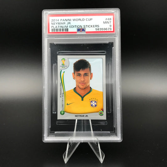 Neymar JR Panini World Cup 2014 Platinum Swiss Edition #48 Sticker PSA 9