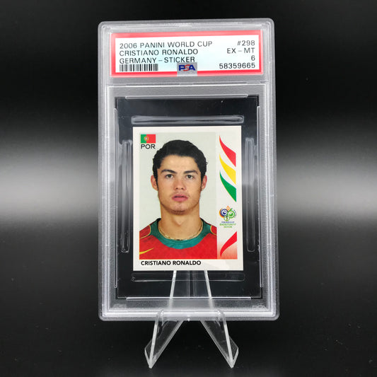 Cristiano Ronaldo Panini Coppa del Mondo 2006 #298 Adesivo PSA 6