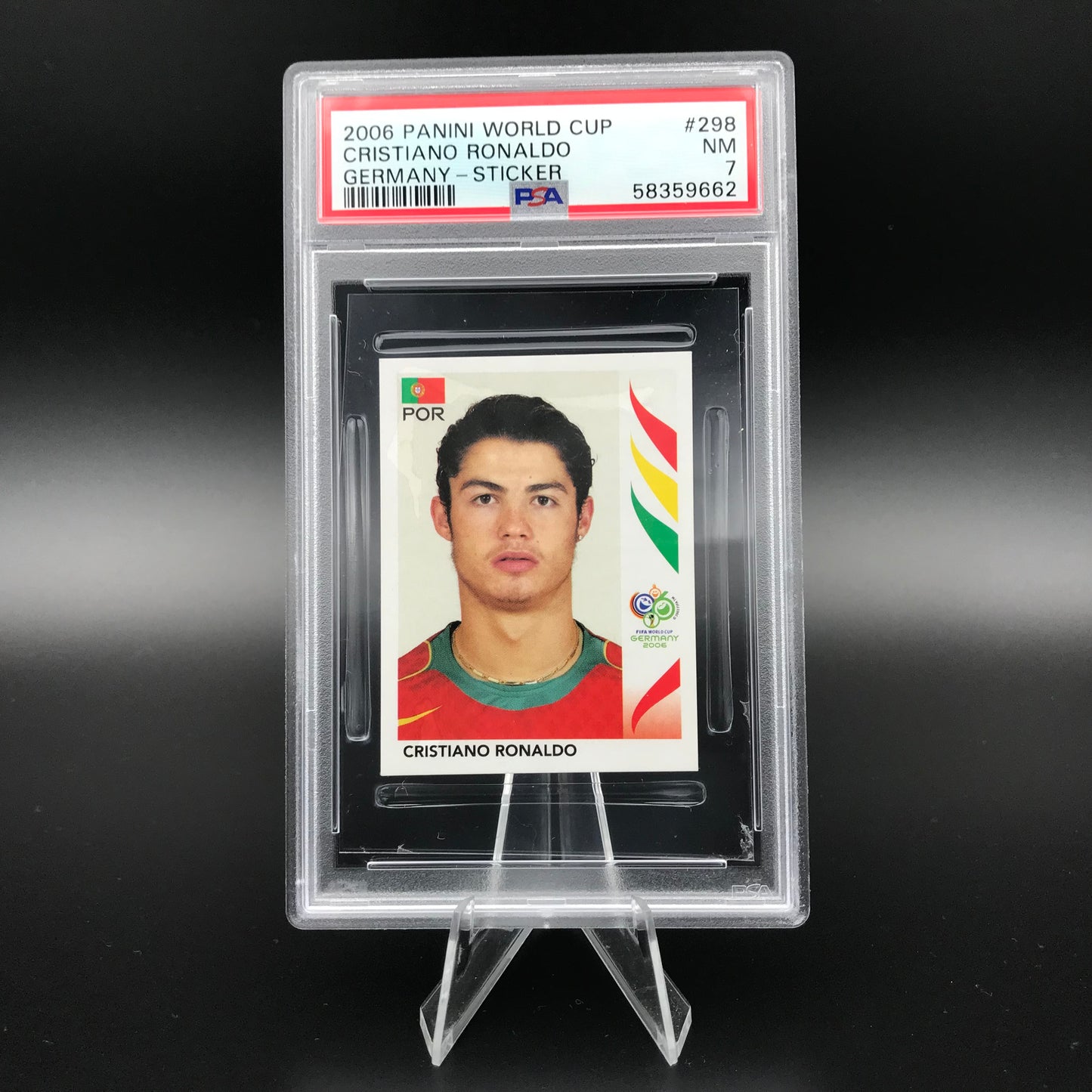 Cristiano Ronaldo Panini Coupe du Monde 2006 #298 Autocollant PSA 7