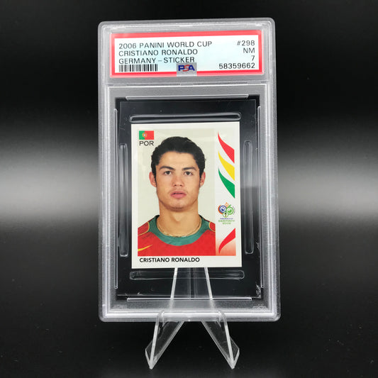 Cristiano Ronaldo Panini Coppa del Mondo 2006 #298 Adesivo PSA 7