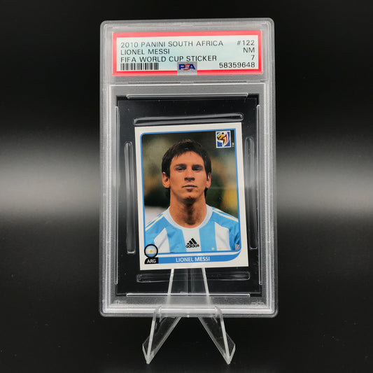 Lionel Messi Panini World Cup 2010 #122 Sticker PSA 7