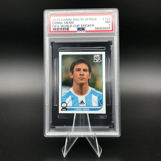 Lionel Messi Panini World Cup 2010 #122 Sticker PSA 7