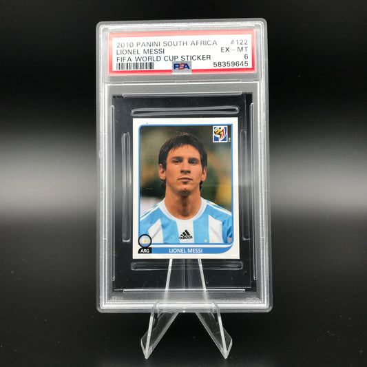 Lionel Messi Panini World Cup 2010 #122 Sticker PSA 6