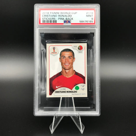 Cristiano Ronaldo Panini World Cup 2018 #118 Sticker PSA 9