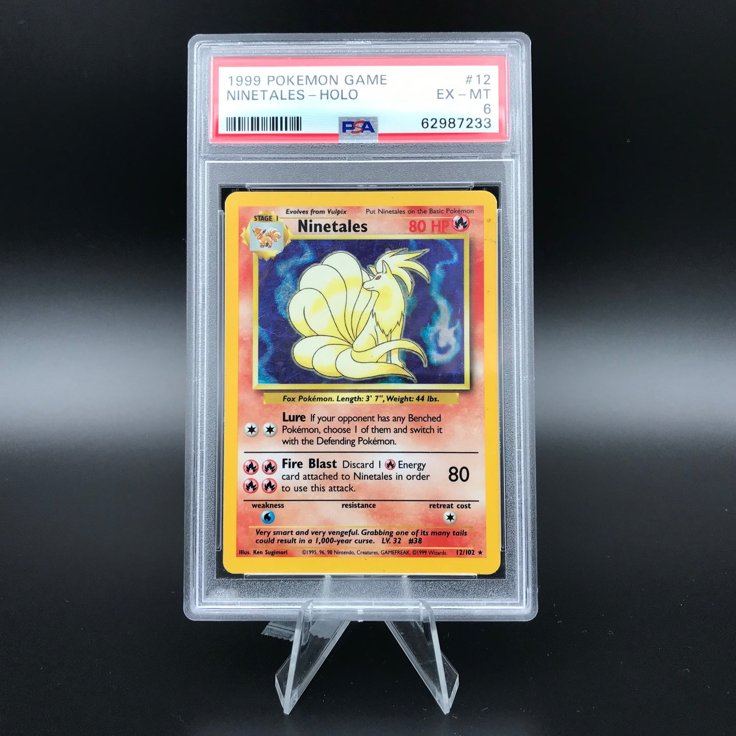 Base holographique Ninetales PSA 6