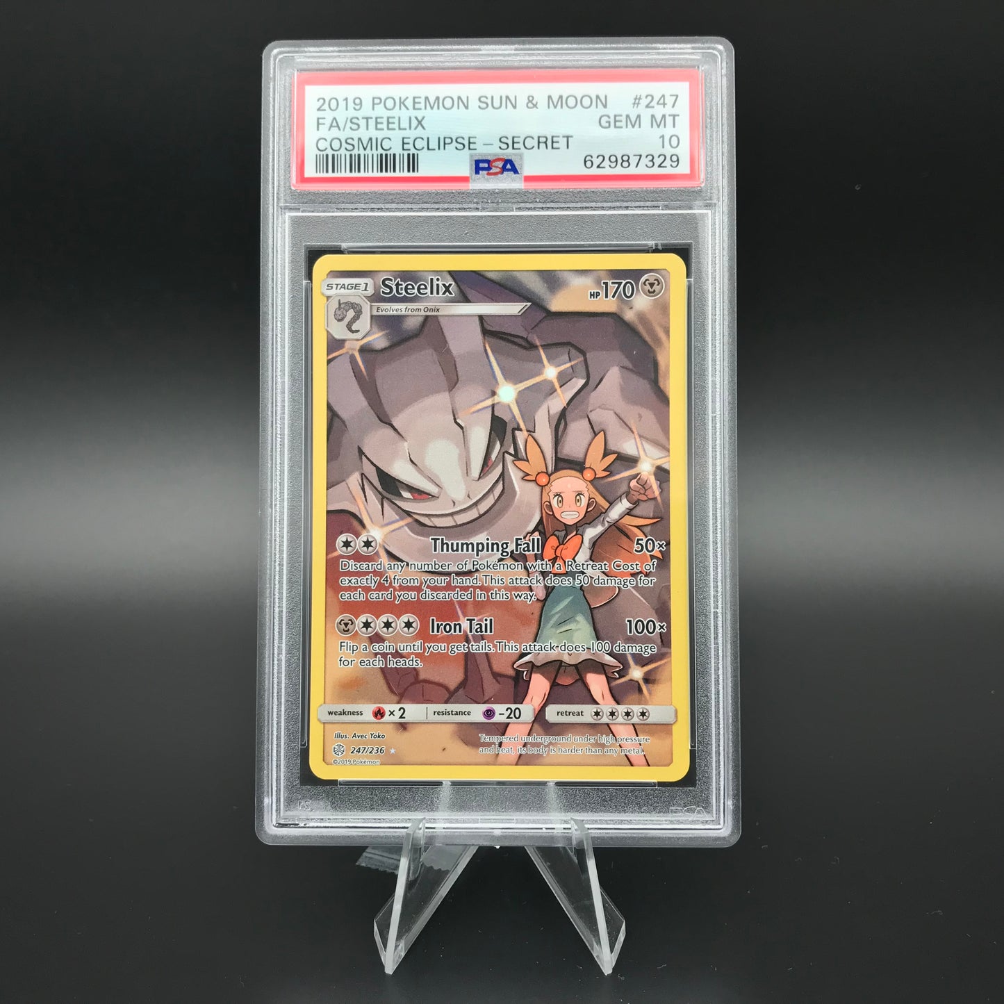 Steelix Fullart Cosmic Eclipse PSA 10