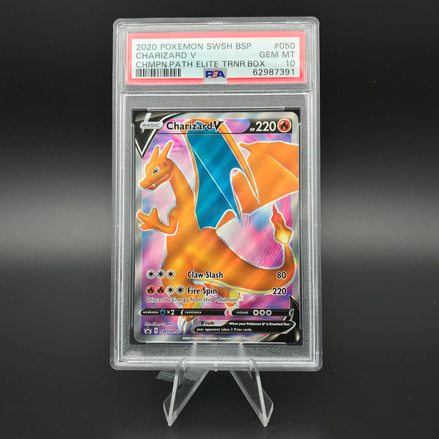 Promozione PSA 10 di Charizard V Fullart