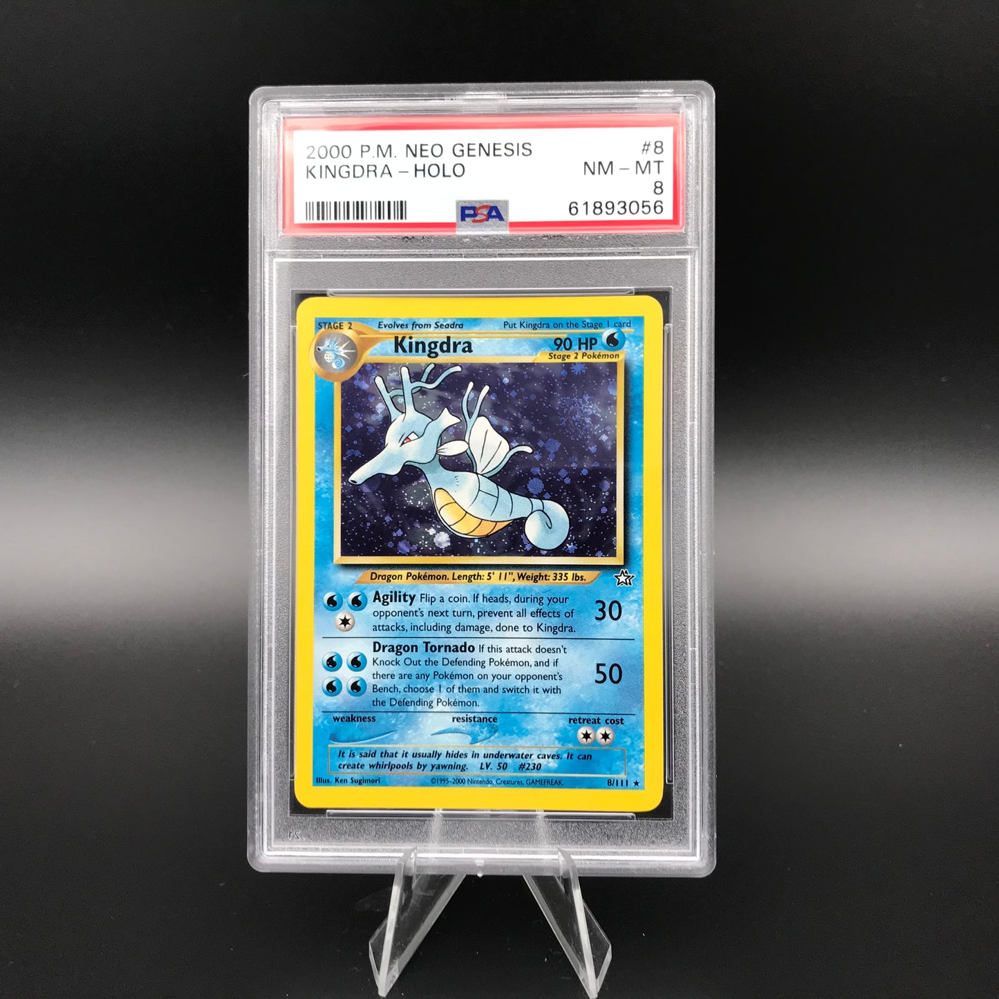 Kingdra holo Neo Genesis PSA 8