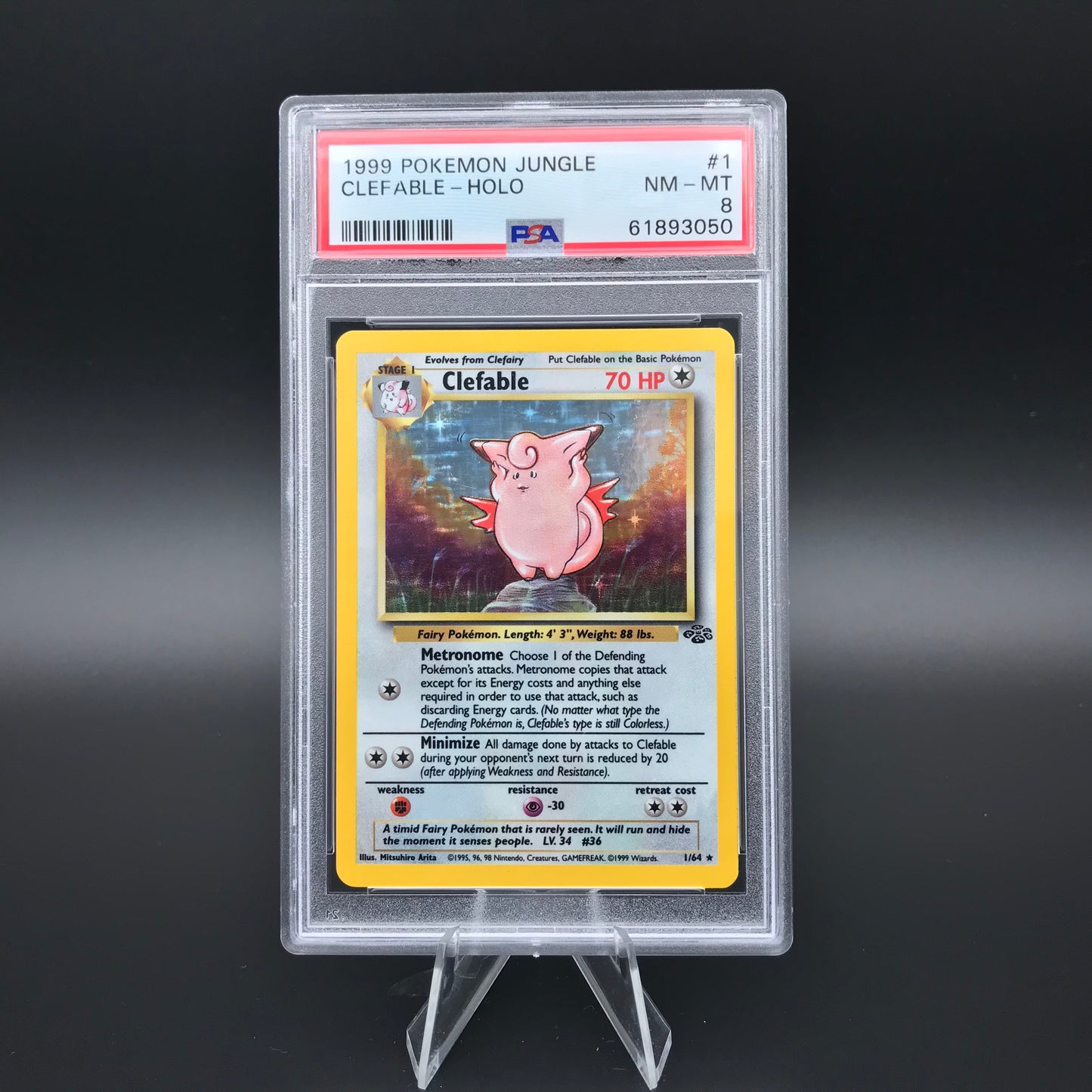 Clefable Holo Jungle PSA 8