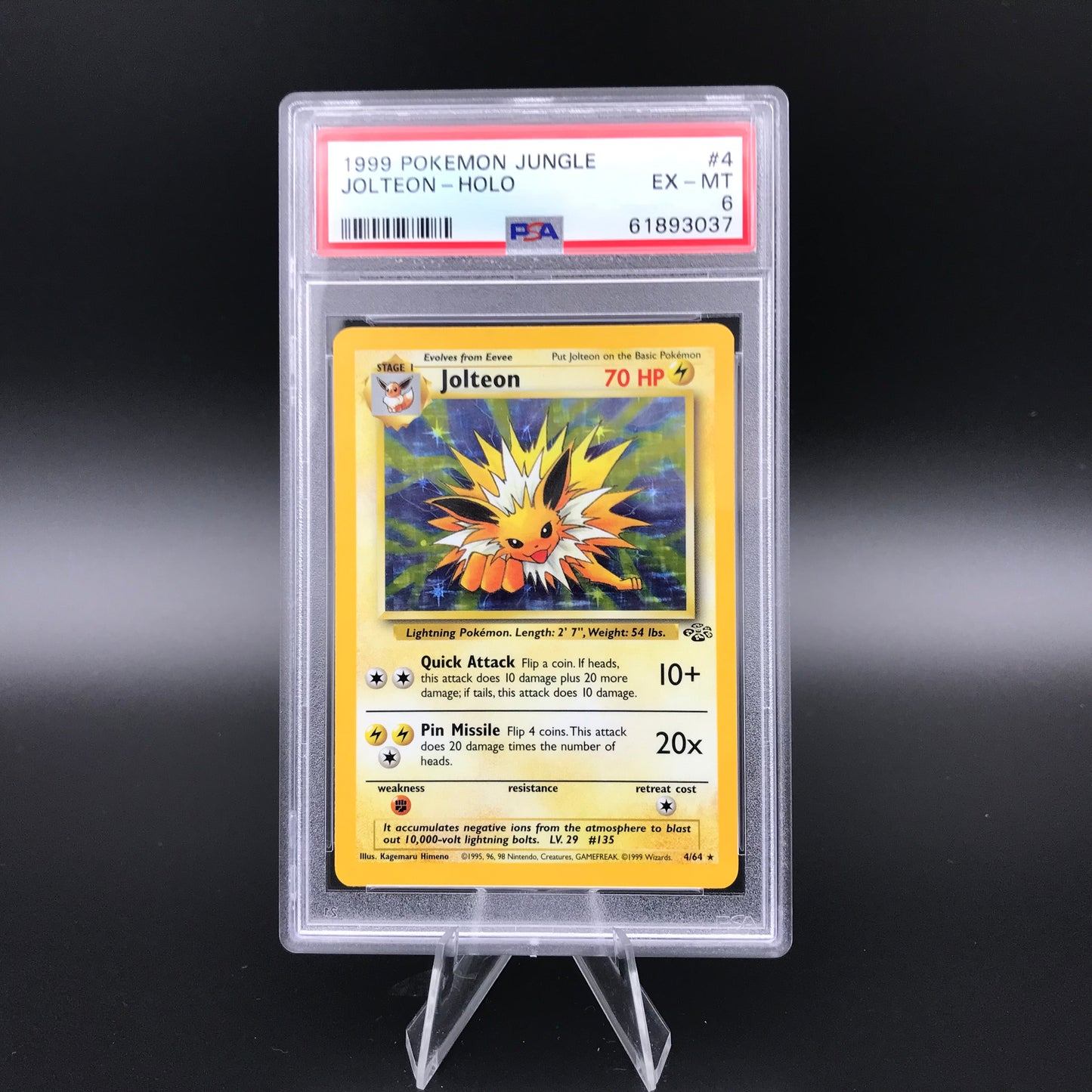 Jolteon holo Jungle PSA 6