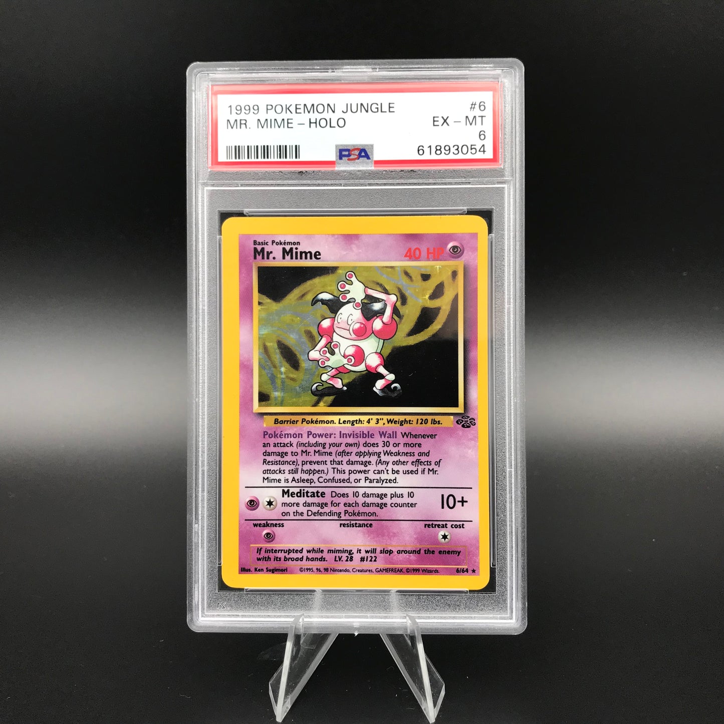 Mr. Mime holo Jungle PSA 6