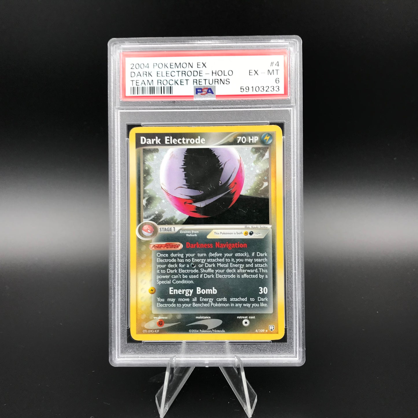 Dark Electrode holo Team Rocket Returns PSA 6