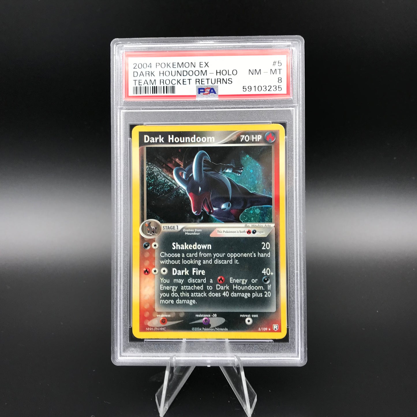 Dark Houndoom holo Team Rocket Returns PSA 8