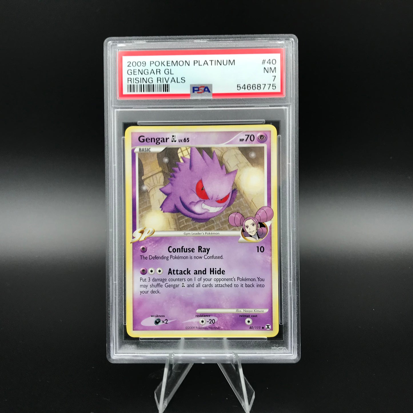 Gengar non holo Platinum Rising Rivals PSA 7