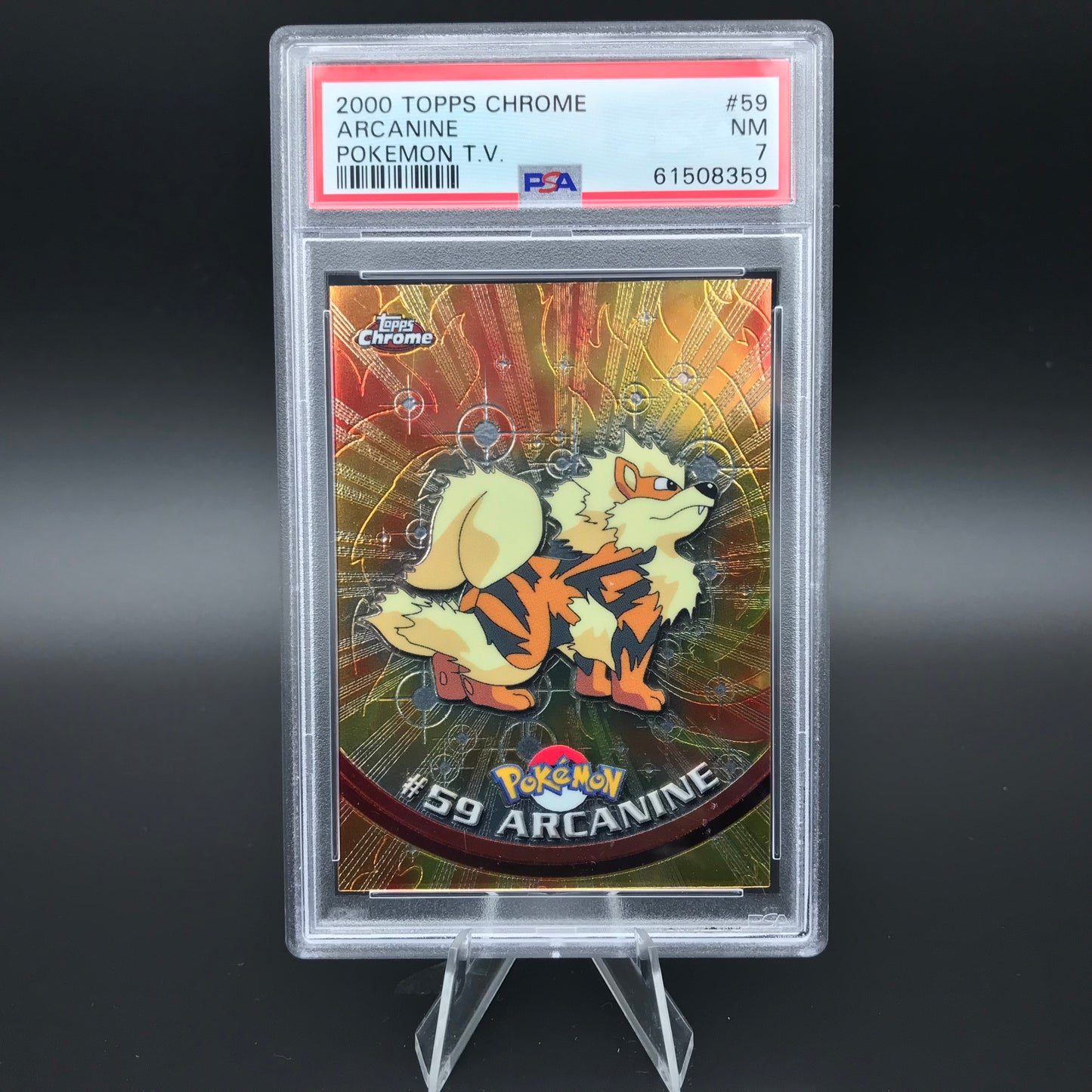 Arcanine holo Topps T.V. Chrome PSA 7